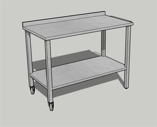 Bänk för utekök 1200x600x900mm